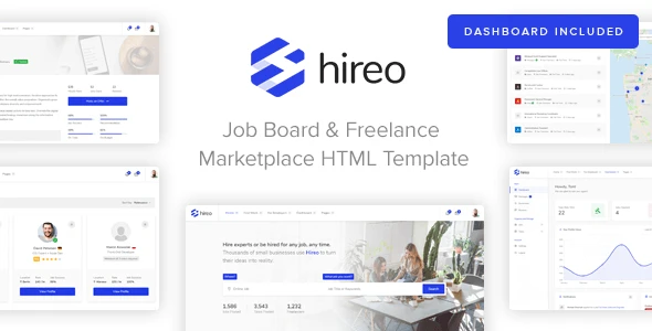 Hireo – Job Board & Freelance Services Marketplace HTML Template